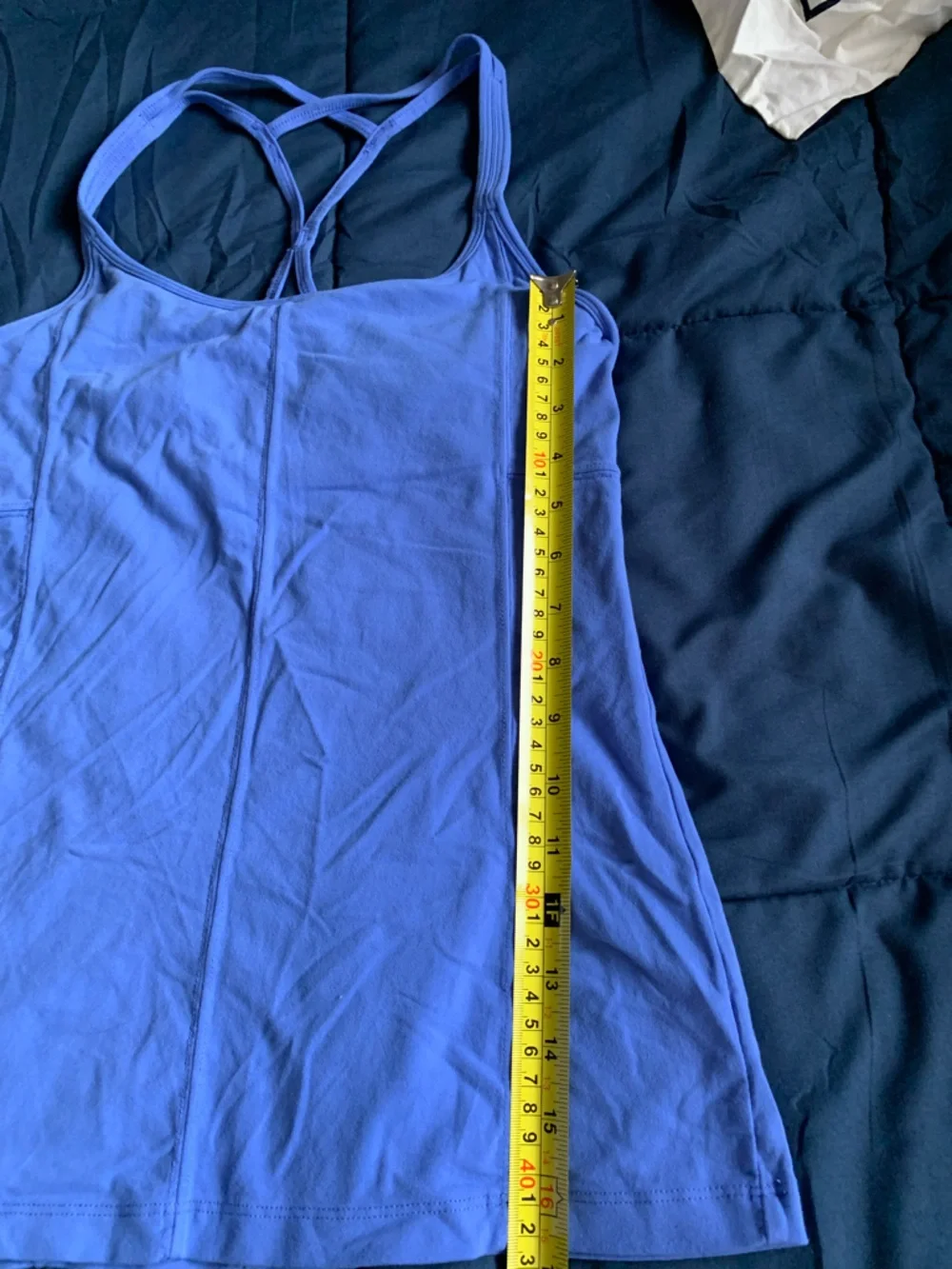 Athleta Periwinkle Blue Strappy Tank Top Bra Size Small - Picture 4 of 7